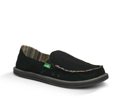 Chaussures Sanuk Donna Hemp Femme - Noir HKZBLV029